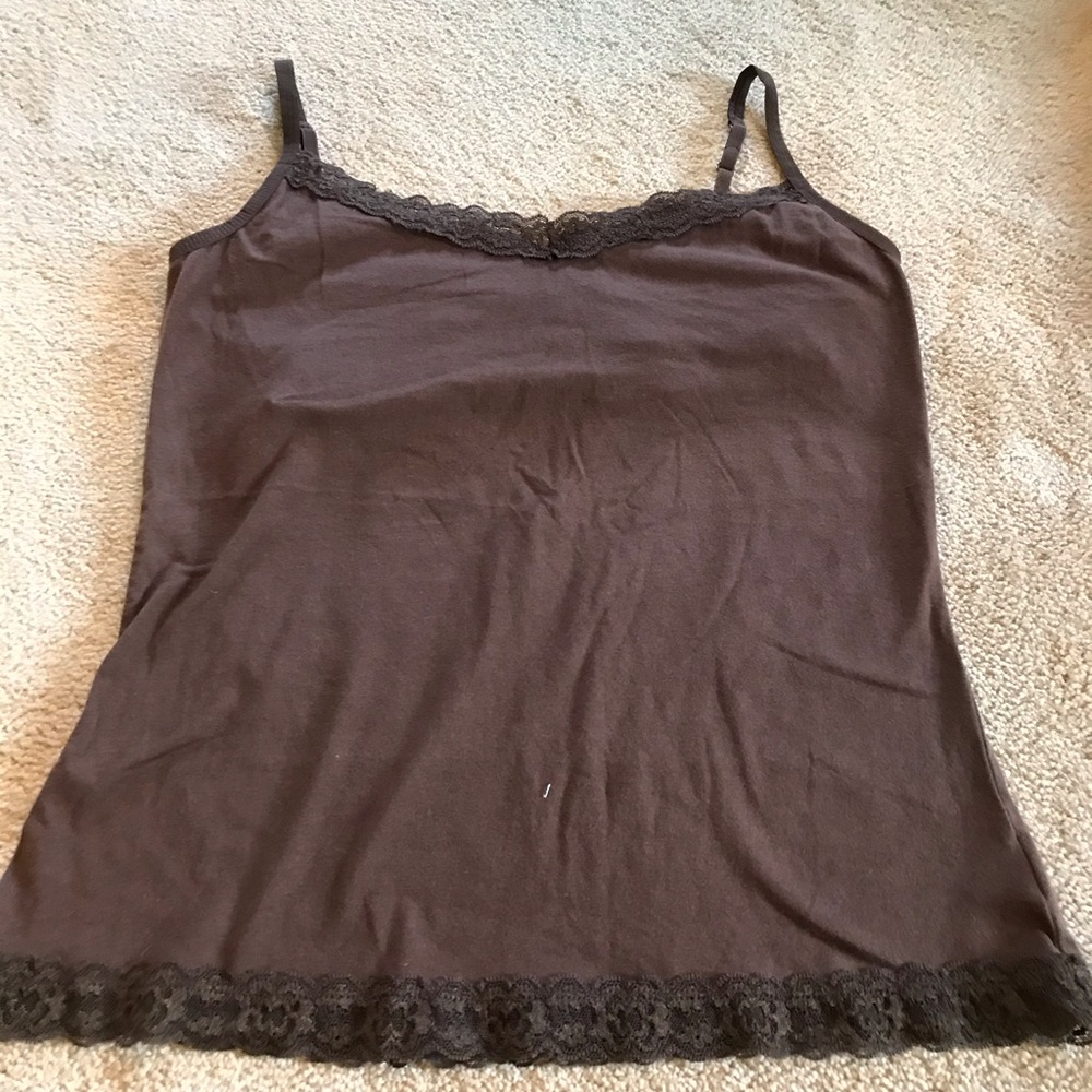 🛍🛍🛍 BROWN LACY TANK TOP🛍🛍🛍